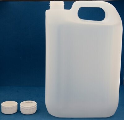 5000ml Natural HDPE Jerry Cans with 38mm Wadded or T/E Caps