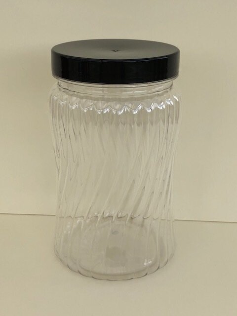 450ml Spiral Jars with Black or Coloured Screw Caps