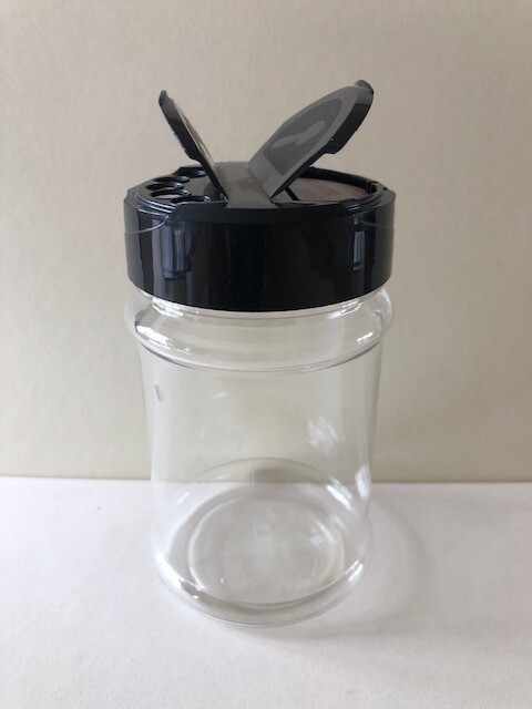 500ml Round Jars with Black Shaker Caps