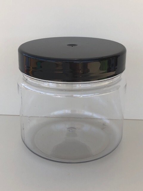 1000ml Round Jars with 110mm Black or coloured caps