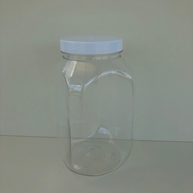 1000ml Square Jars with White or Coloured Screw Caps