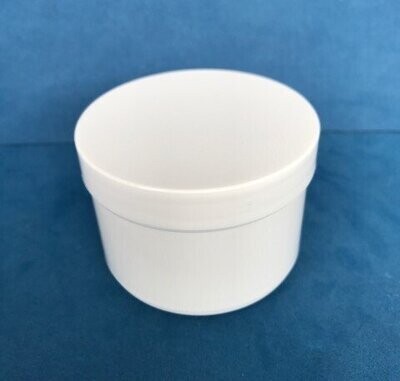 100ml White Polypropylene Jars with Screw Caps