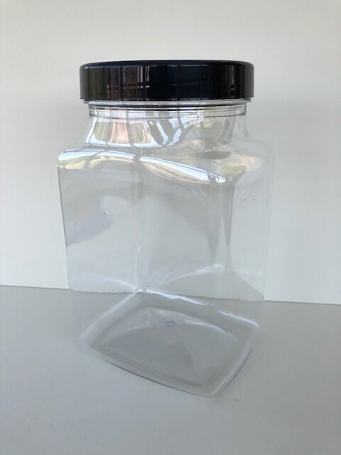 2500ml Traditional Sweet Jar with 1Black or coloured Screw Caps