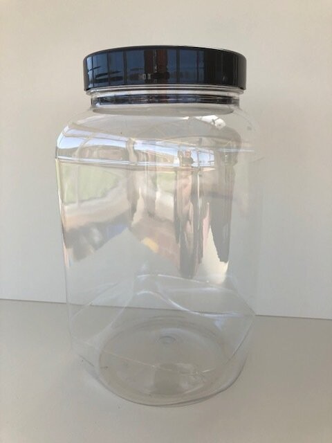 3250ml Square Jars with Black or Coloured Screw Caps