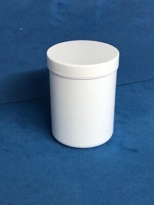 250ml White Polypropylene Jars with Screw Caps