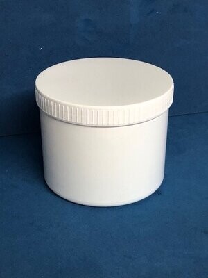 750ml White Polypropylene Jars Wirth Screw Caps