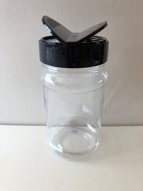 330ml Round Jars with Black Shaker Caps