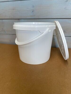 2600ml White Tamper Evident Tub with Handle and Lid