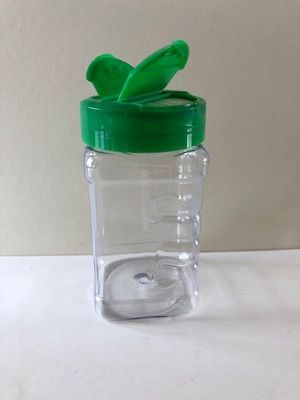 300ml Square Gripper Jars with Green Shaker Caps