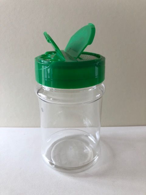 330ml Round Jars with Green Shaker Caps