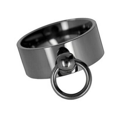BDSM Ring der O Edelstahl schwarz