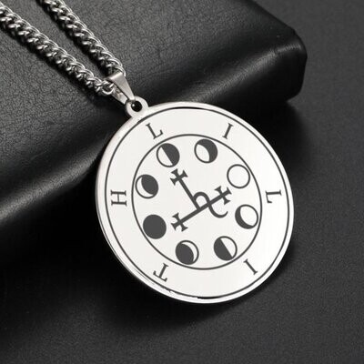 Lilith-Siegel mit Mondphasen Amulett