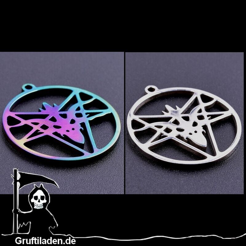 Sparpack: 2 Stück Baphomet Pentagramme Edelstahl
