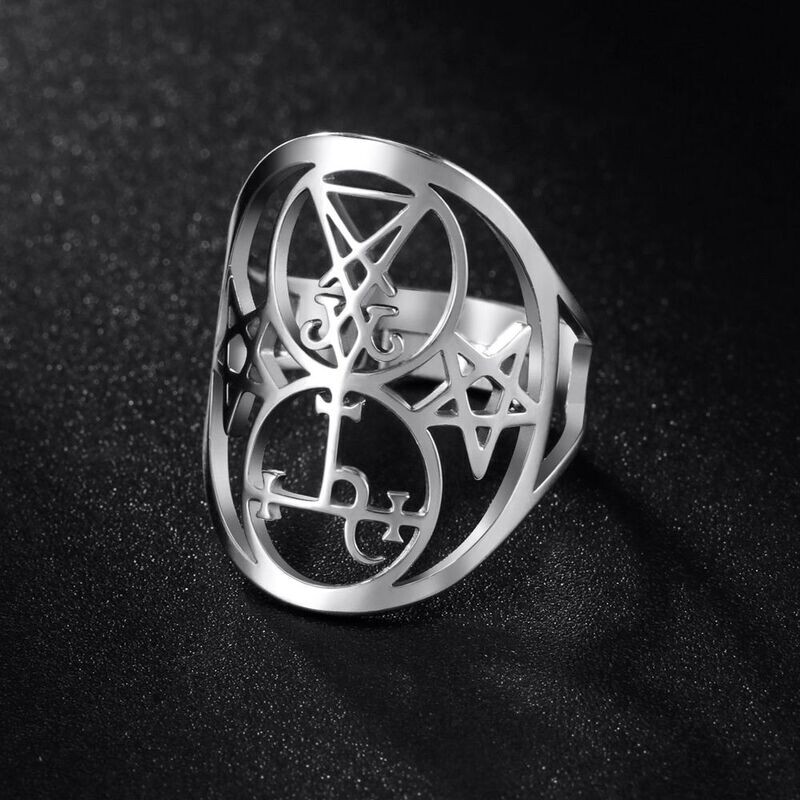 Ring mit Luzifer und Lilith Siegel
