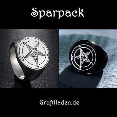 Sparpack Baphomet Ringe Sparpack Baphomet Ringe