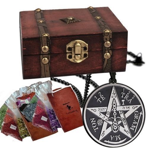 Hexenkiste mit Räucherset + Pentagramm