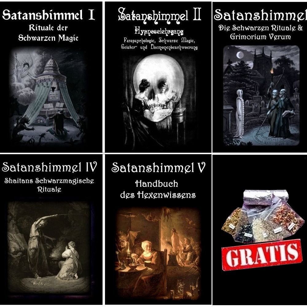 B-Ware Bücherpaket 5 Bücher Satanshimmel mit Räucherset