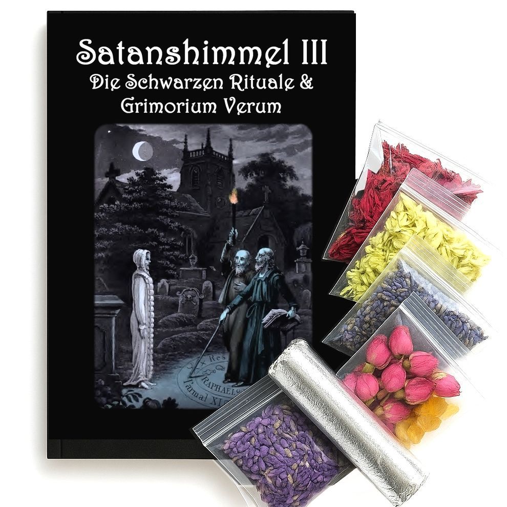 Satanshimmel - Die Schwarzen Rituale und Grimorium Verum + Räucherset