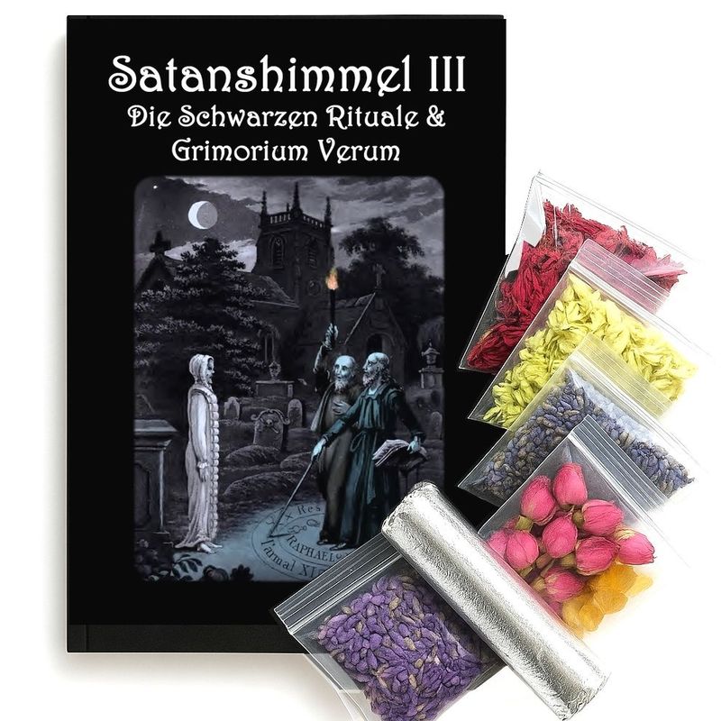 Satanshimmel - Die Schwarzen Rituale und Grimorium Verum + Räucherset