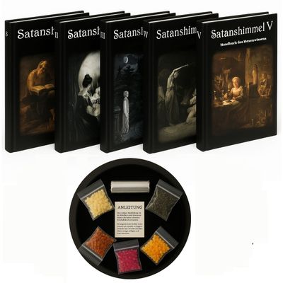 B-Ware Bücherpaket 5 Bücher Satanshimmel mit Räucherset