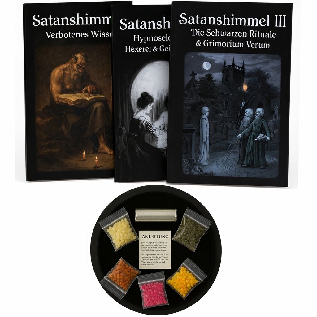 Sparpack 3 Bücher Satanshimmel B-Ware + Räucherset