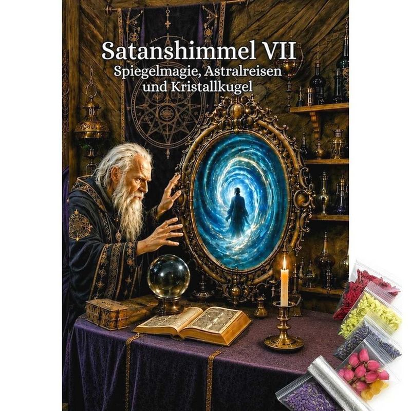 Satanshimmel 7 - Spiegelmagie, Astralreisen und Kristallkugel + Räucherset Satanshimmel 7 - Spiegelmagie, Astralreisen und Kristallkugel + Räucherset