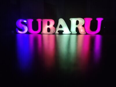 Enseigne lumineuse connectée Subaru format : XXL