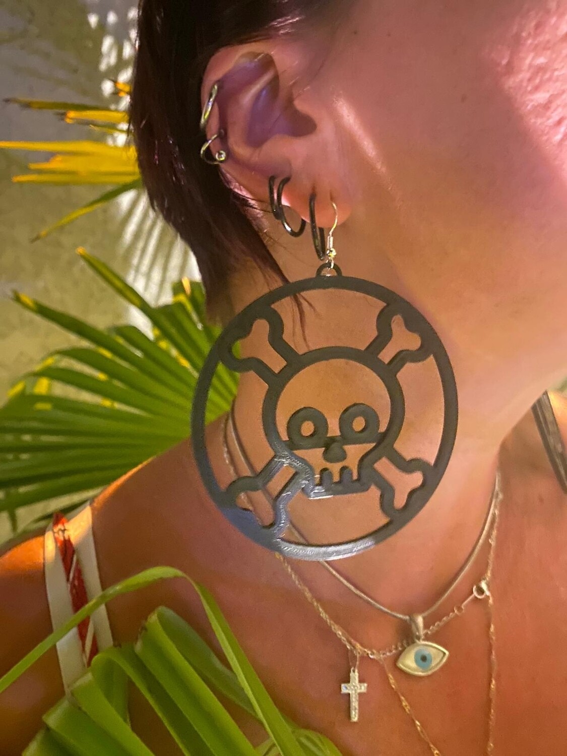 Boucles d'oreilles tête de mort