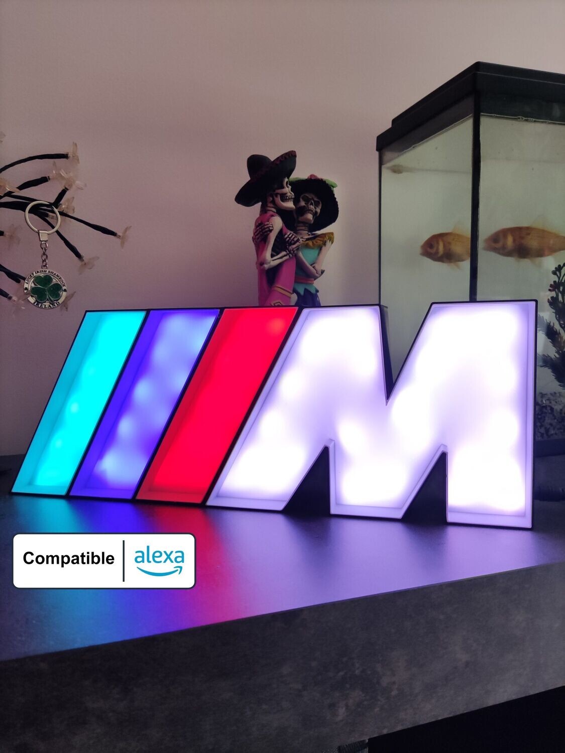 Enseigne lumineuse connectée BMW M format : 500