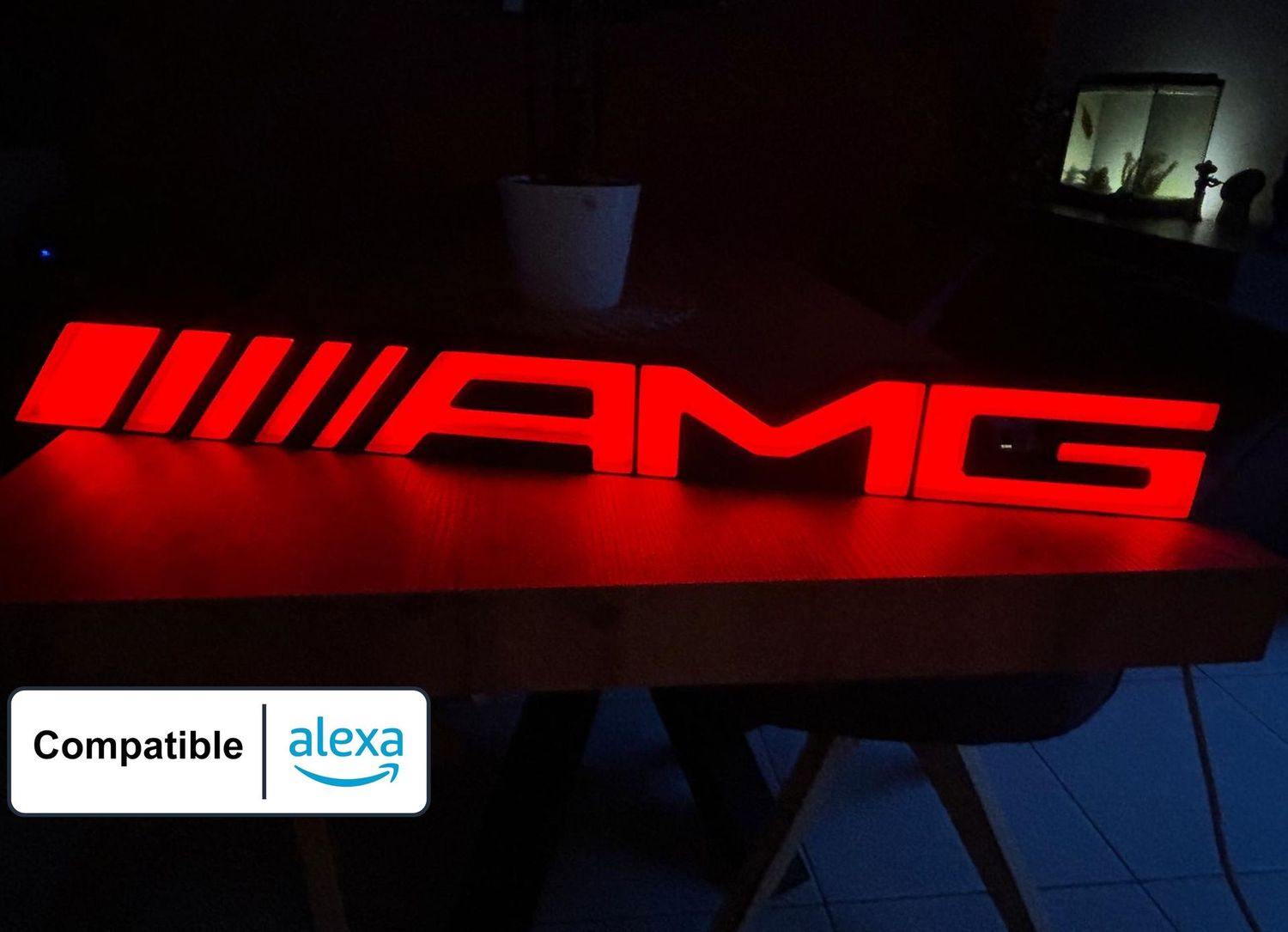 Enseigne lumineuse connectée AMG format : 1500