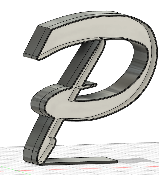 Enseigne lumineuse connectée logo P