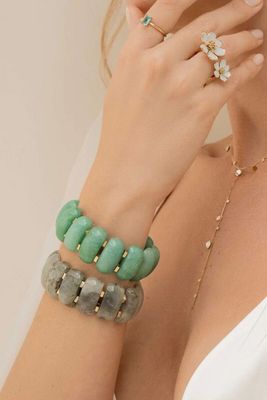 BRACELET COLIBRI VERT D'EAU