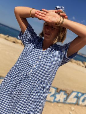 ROBE BOUDERIE BLEUE