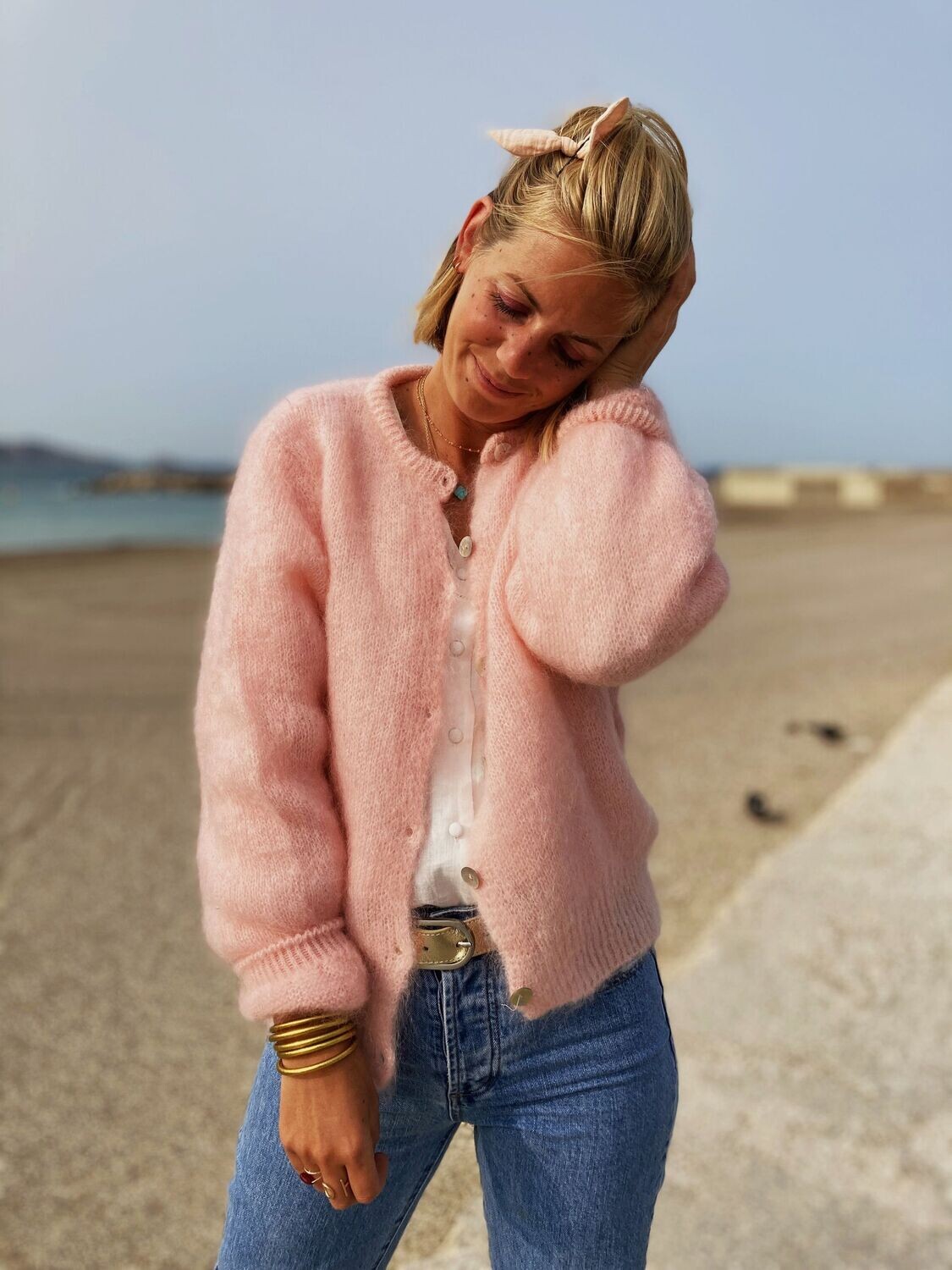GILET NEIGE ROSE BÉBÉ ??