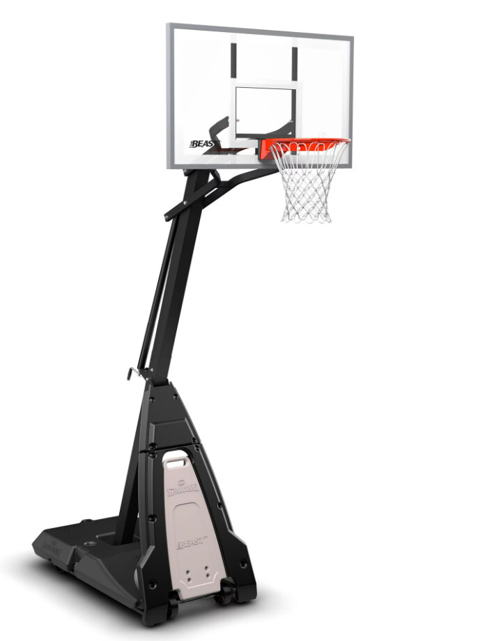 Spalding the Beast 54 In. Glass Portable Basketball System Hoop