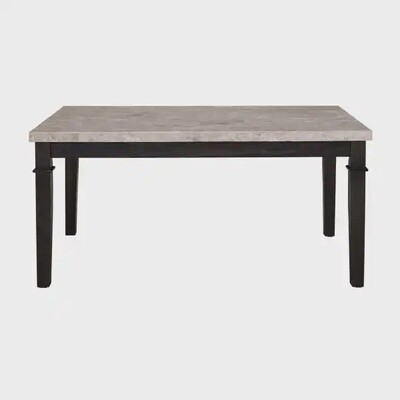 Picket House Furnishings Bradley Marble Dining Table, Dark Walnut