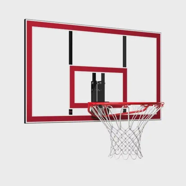 Spalding 44 In. Shatter-proof Polycarbonate Basketball Backboard and Rim Combo