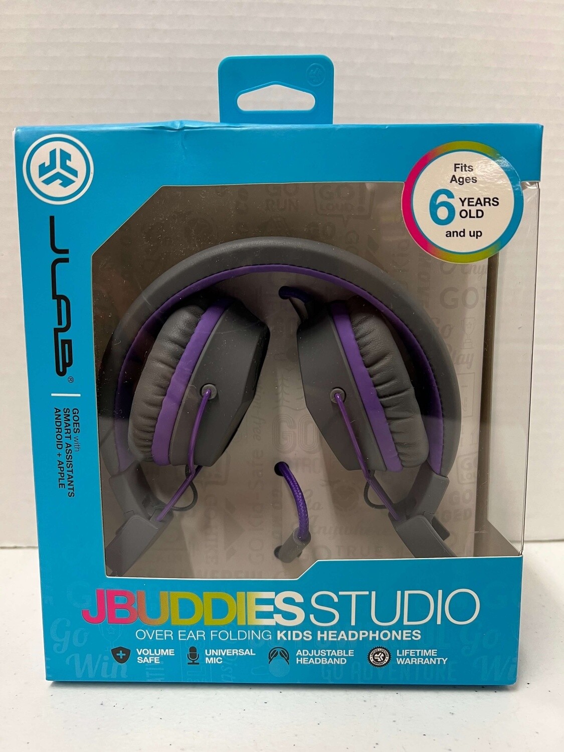 JBuddies Studio Wired Kids Headphones -Gray/Purple