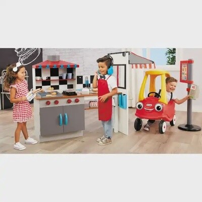 Little Tikes Drive Thru Diner Wooden Pretend Play Kitchen
