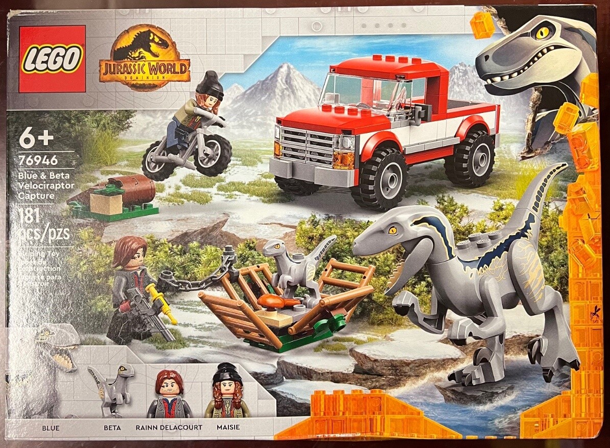 LEGO Jurassic World Blue &amp; Beta Velociraptor Capture 76946 Building Kit