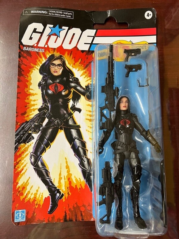 Hasbro G.I.Joe Cobra Classified Series Baroness (2022) 6&quot; Action Figure - Black