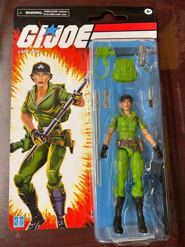 BRAND NEW Hasbro G.I. Joe - Retro Collection - Lady Jaye - 6 IN Figure