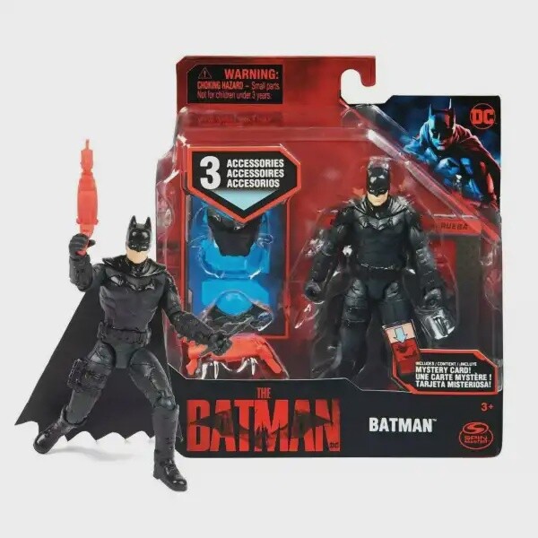 DC The Batman Movie Batman 4&quot; Action Figure with 3 Accessories
