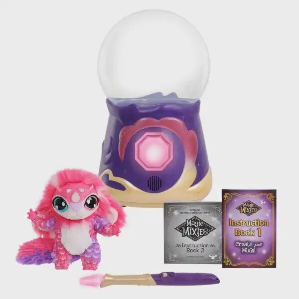 Magic Mixies Magical Misting Crystal Ball with Interactive 8 inch Pink Plush Toy Ages 5+