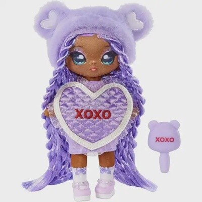 Na Na Na Surprise Eva Evermore - Lavender Teddy Bear-Inspired 7.5&quot; Fashion Doll