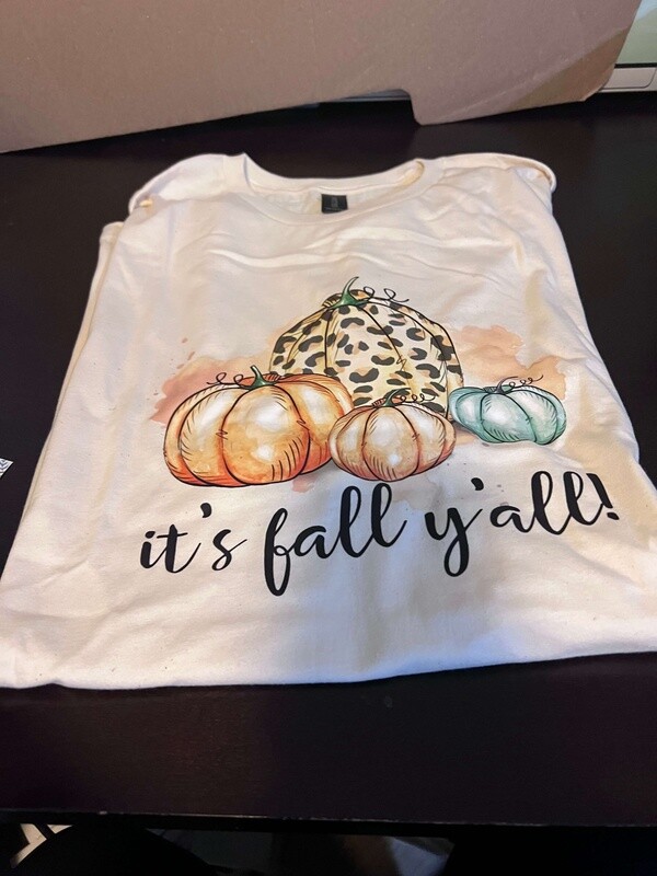 It’s fall y’all t-shirt, Size: Medium