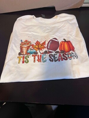 It’s the season T-shirt cream, Size: Medium