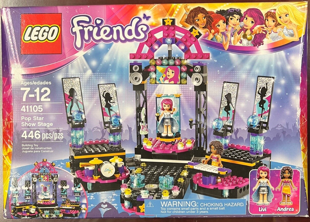 LEGO Friends Pop Star Show Stage with Andrea &amp; Pop Star Livi Building Set 41105