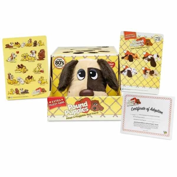 Pound Puppies Classic Light Brown with Brown (Short Fuzzy Ears)