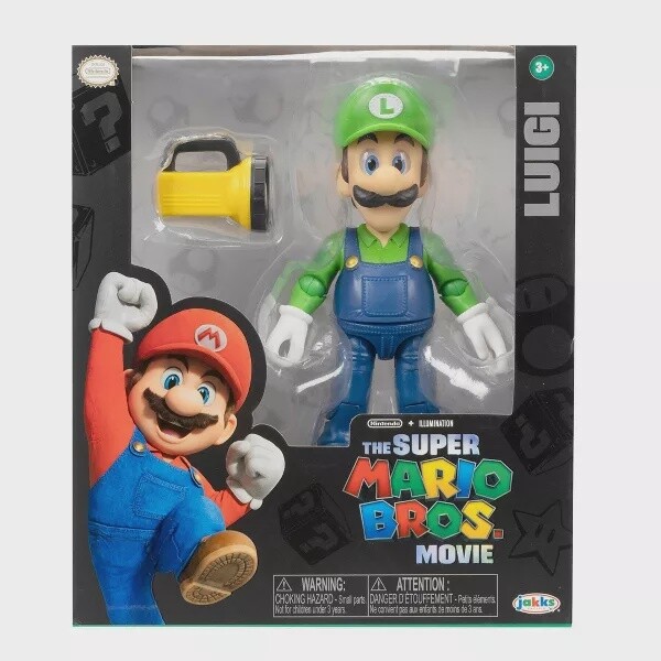 Nintendo The Super Mario Bros. Movie Luigi Figure with Flashlight Accessory